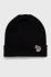 Шапка Paul Smith колір чорний з тонкого трикотажу вовна