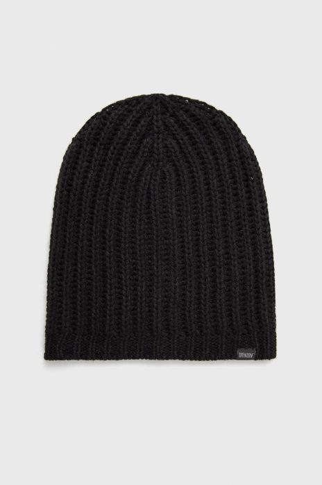 Шапка Drykorn колір чорний вовна