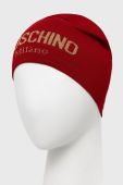 Шапка Moschino колір червоний з тонкого трикотажу (1697075)