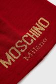 Шапка Moschino колір червоний з тонкого трикотажу (1697075)