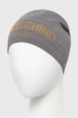 Шапка Moschino колір сірий з тонкого трикотажу (1698456)