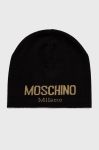 Шапка Moschino колір чорний з тонкого трикотажу (1697076) Шапка Moschino колір чорний з тонкого трикотажу (1697076)