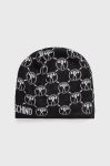 Шапка Moschino колір чорний з тонкого трикотажу вовна (1706931) Шапка Moschino колір чорний з тонкого трикотажу вовна (1706931)