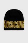 Шапка Moschino колір чорний з тонкого трикотажу вовна (1697080) Шапка Moschino колір чорний з тонкого трикотажу вовна (1697080)