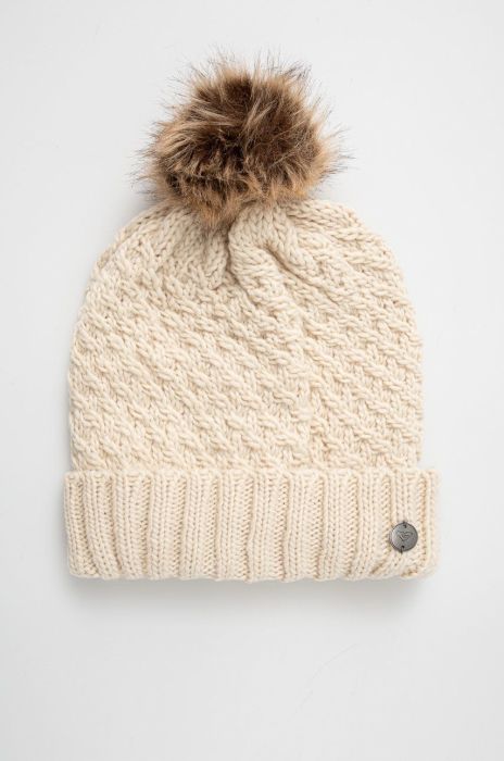 Шапка Roxy колір кремовий