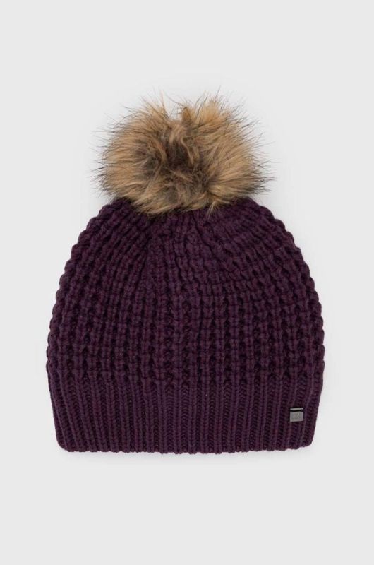 Шапка Helly Hansen колір фіолетовий з товстого трикотажу (2756636)
