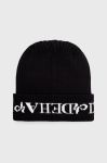Шапка Deha колір чорний з тонкого трикотажу Шапка Deha колір чорний з тонкого трикотажу