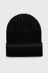 Шапка Deha колір чорний з товстого трикотажу Шапка Deha колір чорний з товстого трикотажу