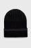 Шапка Deha колір чорний з товстого трикотажу