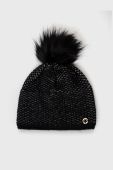 Шапка з домішкою вовни Granadilla колір чорний з товстого трикотажу (1894911)
