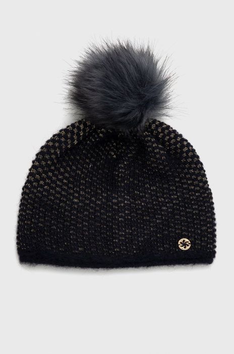 Шапка з домішкою вовни Granadilla колір синій з тонкого трикотажу