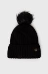 Шапка з домішкою кашеміру Granadilla колір чорний з товстого трикотажу Шапка з домішкою кашеміру Granadilla колір чорний з товстого трикотажу