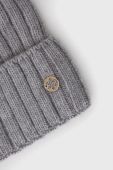 Шапка з домішкою вовни Granadilla колір сірий з товстого трикотажу (1894915)