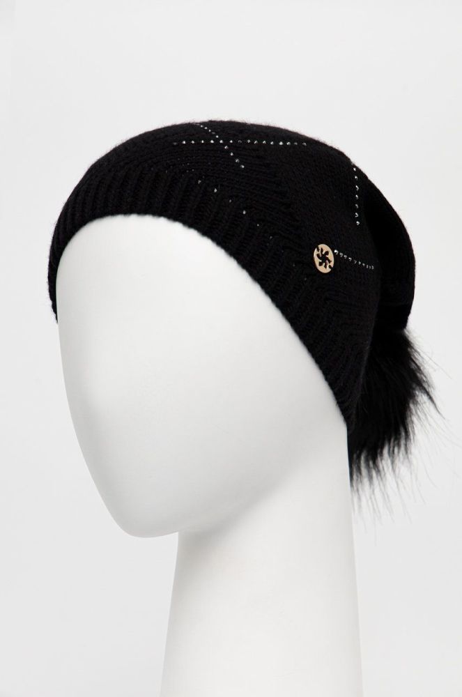 Вовняна шапка Granadilla колір чорний вовна