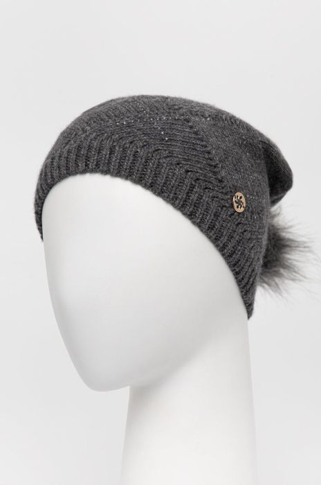 Вовняна шапка Granadilla колір сірий вовна