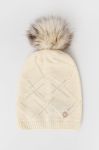 Вовняна шапка Granadilla колір кремовий вовна Вовняна шапка Granadilla колір кремовий вовна