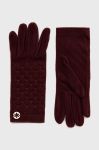 Рукавички Granadilla колір бордовий з тонкого трикотажу Рукавички Granadilla колір бордовий з тонкого трикотажу