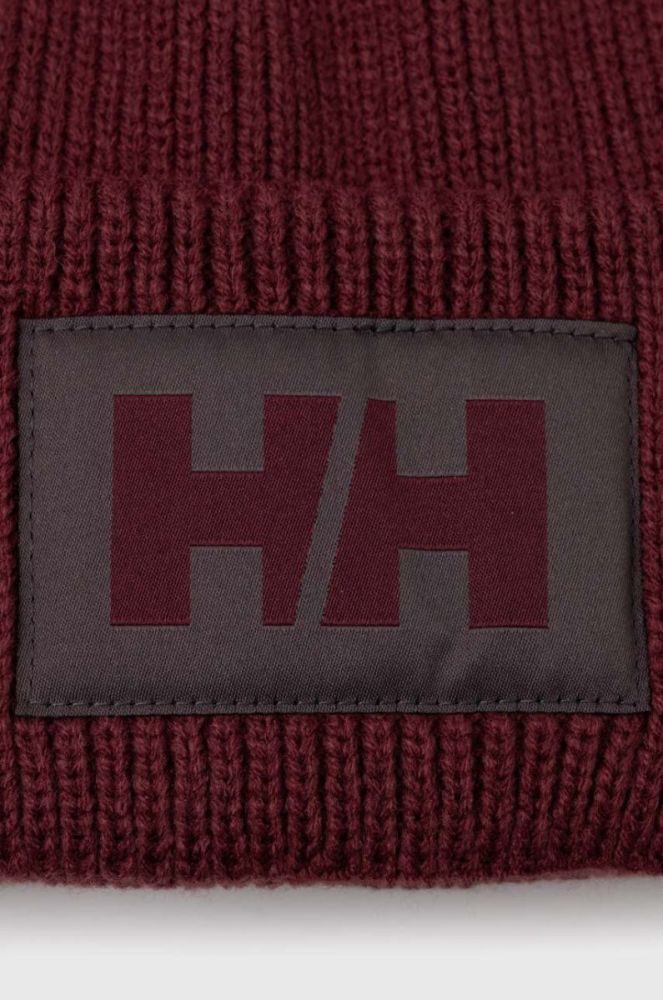 Шапка Helly Hansen колір коричневий з товстого трикотажу фото 2