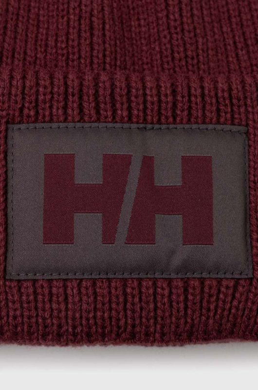 Шапка Helly Hansen колір коричневий з товстого трикотажу фото 2