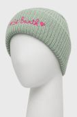 Шапка з домішкою кашеміру MC2 Saint Barth колір зелений з тонкого трикотажу вовна