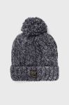 Шапка з домішкою вовни Superdry колір синій з товстого трикотажу (2122122) Шапка з домішкою вовни Superdry колір синій з товстого трикотажу (2122122)