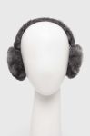 Теплі навушники з інтегрованими електронними навушниками UGG колір сірий з товстого трикотажу вовна Теплі навушники з інтегрованими електронними навушниками UGG колір сірий з товстого трикотажу вовна