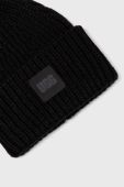 Шапка та шарф з домішкою вовни UGG Chunky колір чорний (1909720)
