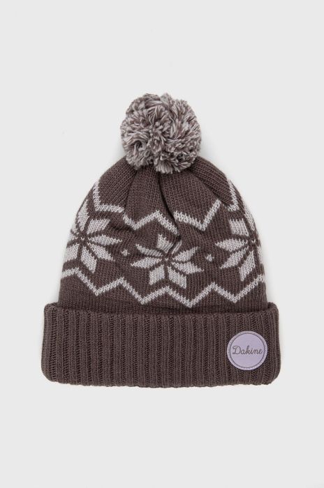 Шапка з домішкою вовни Dakine колір коричневий з товстого трикотажу Шапка з домішкою вовни Dakine колір коричневий з товстого трикотажу