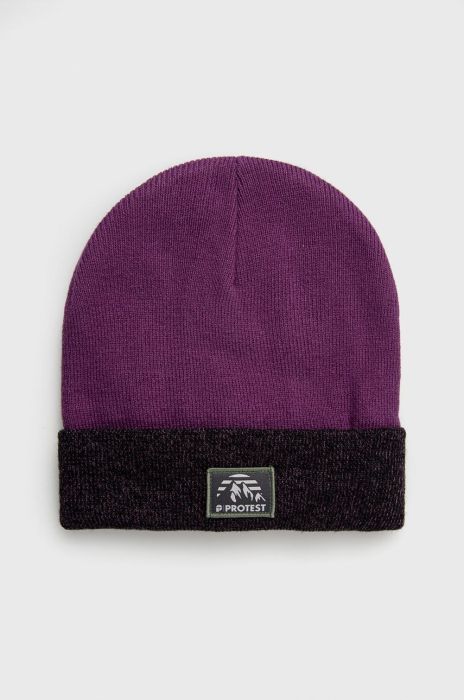 Шапка Protest колір фіолетовий з тонкого трикотажу