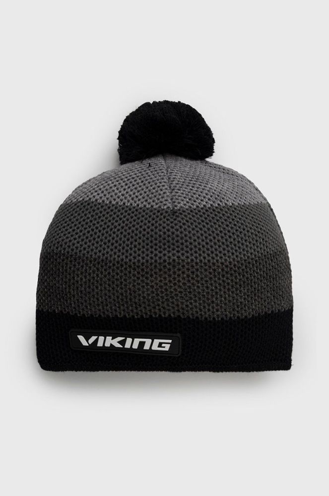 Вовняна шапка Viking колір сірий вовна