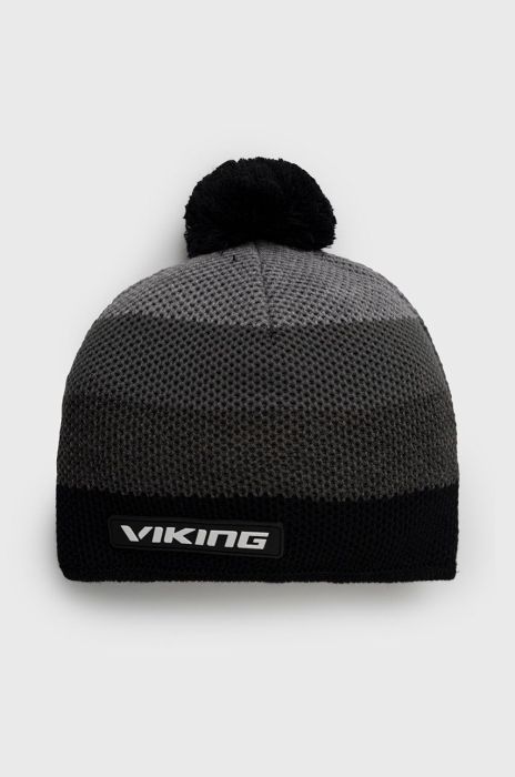 Вовняна шапка Viking колір сірий вовна