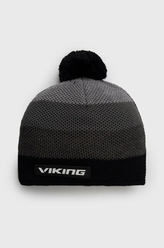 Вовняна шапка Viking колір сірий вовна