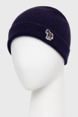 Шапка PS Paul Smith колір фіолетовий з тонкого трикотажу вовна