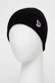 Шапка PS Paul Smith колір чорний з тонкого трикотажу вовна