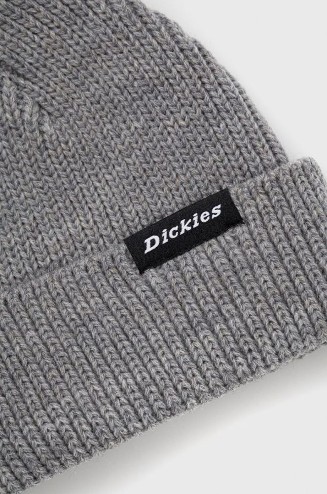 Шапка Dickies колір сірий з тонкого трикотажу фото 3