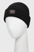Шапка Paul&Shark колір чорний вовна