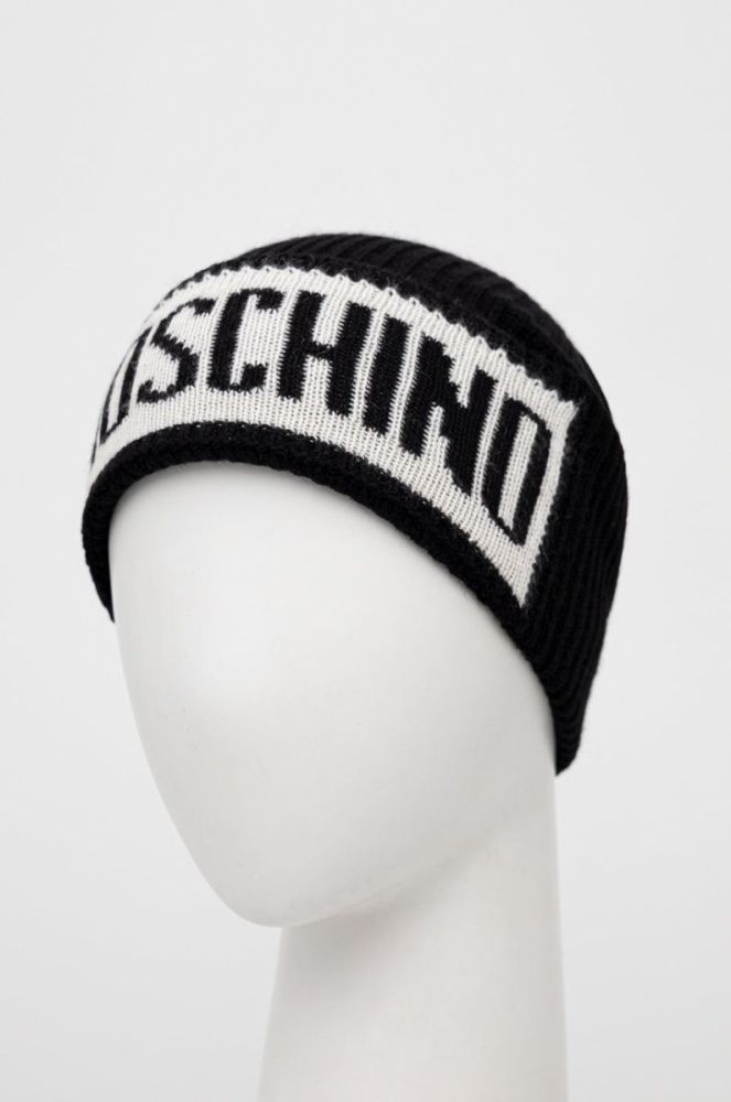 Шапка Moschino цвет черный фото 2