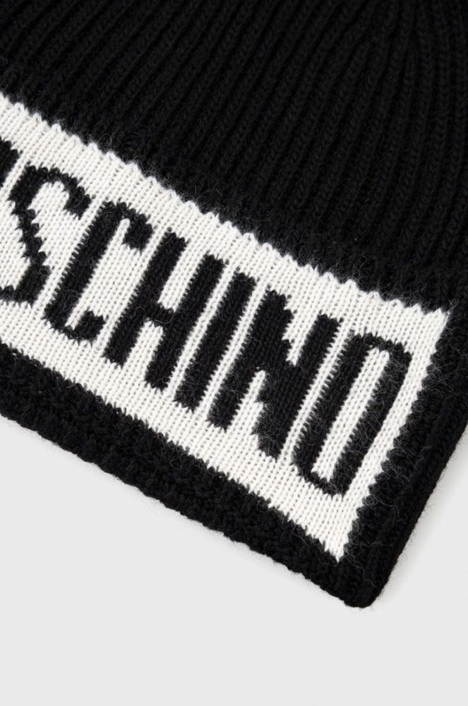 Шапка Moschino цвет черный фото 3