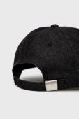Бавовняна кепка HUF колір чорний гладка