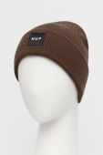Шапка HUF колір коричневий з тонкого трикотажу