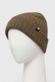 Шапка DC колір коричневий з товстого трикотажу