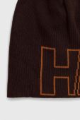 Шапка Helly Hansen колір коричневий з тонкого трикотажу