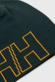 Шапка Helly Hansen колір зелений з тонкого трикотажу