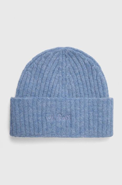 Вовняна шапка MC2 Saint Barth вовна колір блакитний (3624520)