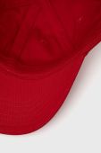 Бавовняна кепка Superdry колір червоний однотонна