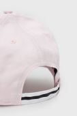 Бавовняна кепка Ellesse колір рожевий з аплікацією