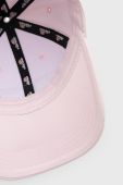 Бавовняна кепка Ellesse колір рожевий з аплікацією
