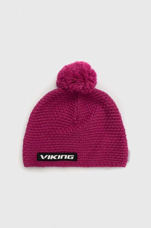 Шапка Viking колір рожевий вовна
