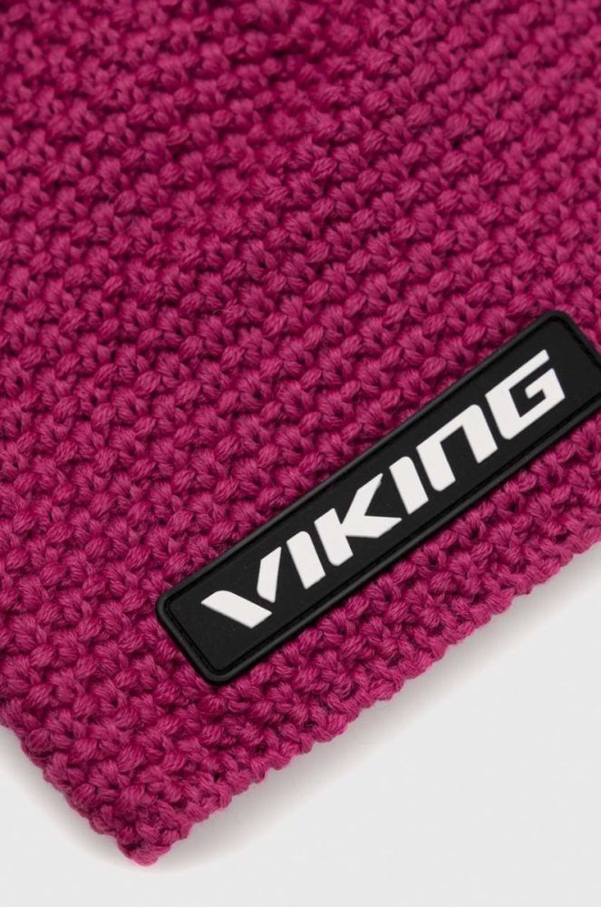 Шапка Viking колір рожевий вовна фото 3