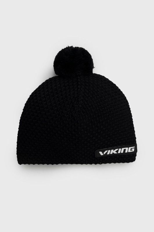 Шапка з помпоном з вовною Viking Berg Gore-Tex колір чорний